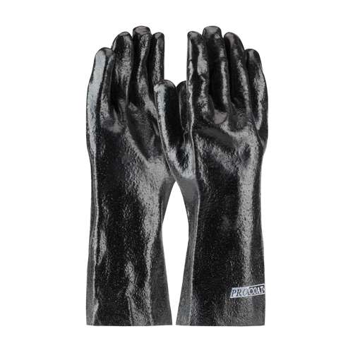 58-8040R Premium PVC Dipped Glove with Interlock Liner and Semi-Rough Finish - 14" Length
