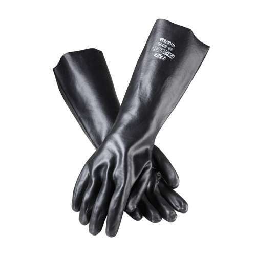 58-8060 Premium PVC Dipped Glove with Interlock Liner and Smooth Finish - 18" Length