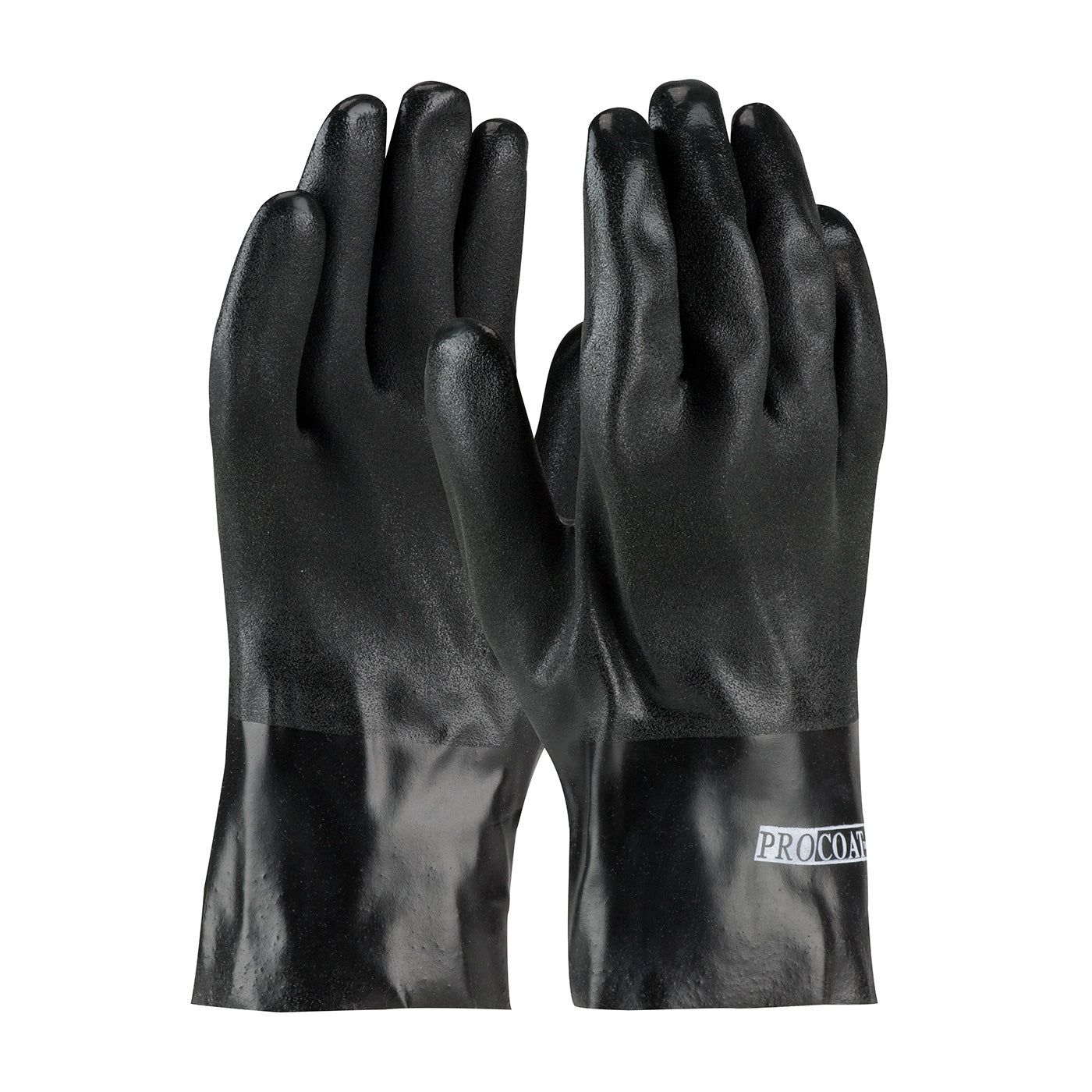 58-8120DD Premium PVC Dipped Glove with Interlock Liner and Rough Sandy Finish - 10" Length