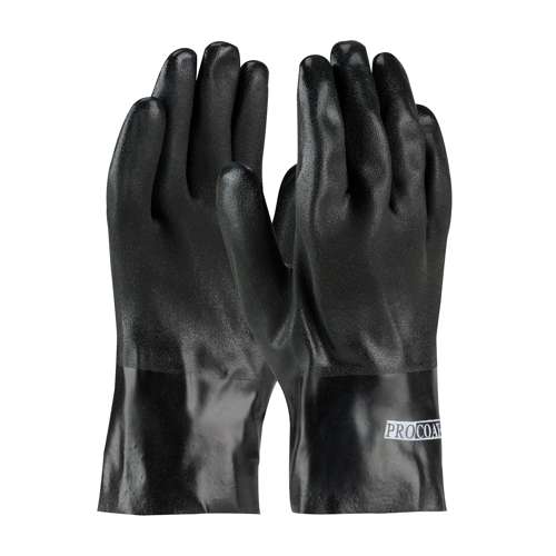 58-8120DD Premium PVC Dipped Glove with Interlock Liner and Rough Sandy Finish - 10" Length
