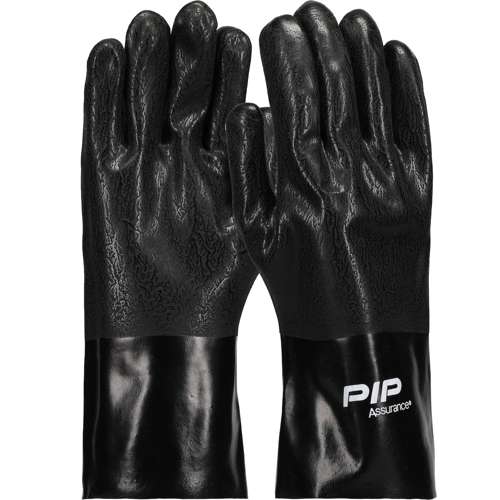 58-8130DD Premium PVC Dipped Glove with Interlock Liner and Rough Sandy Finish - 12" Length
