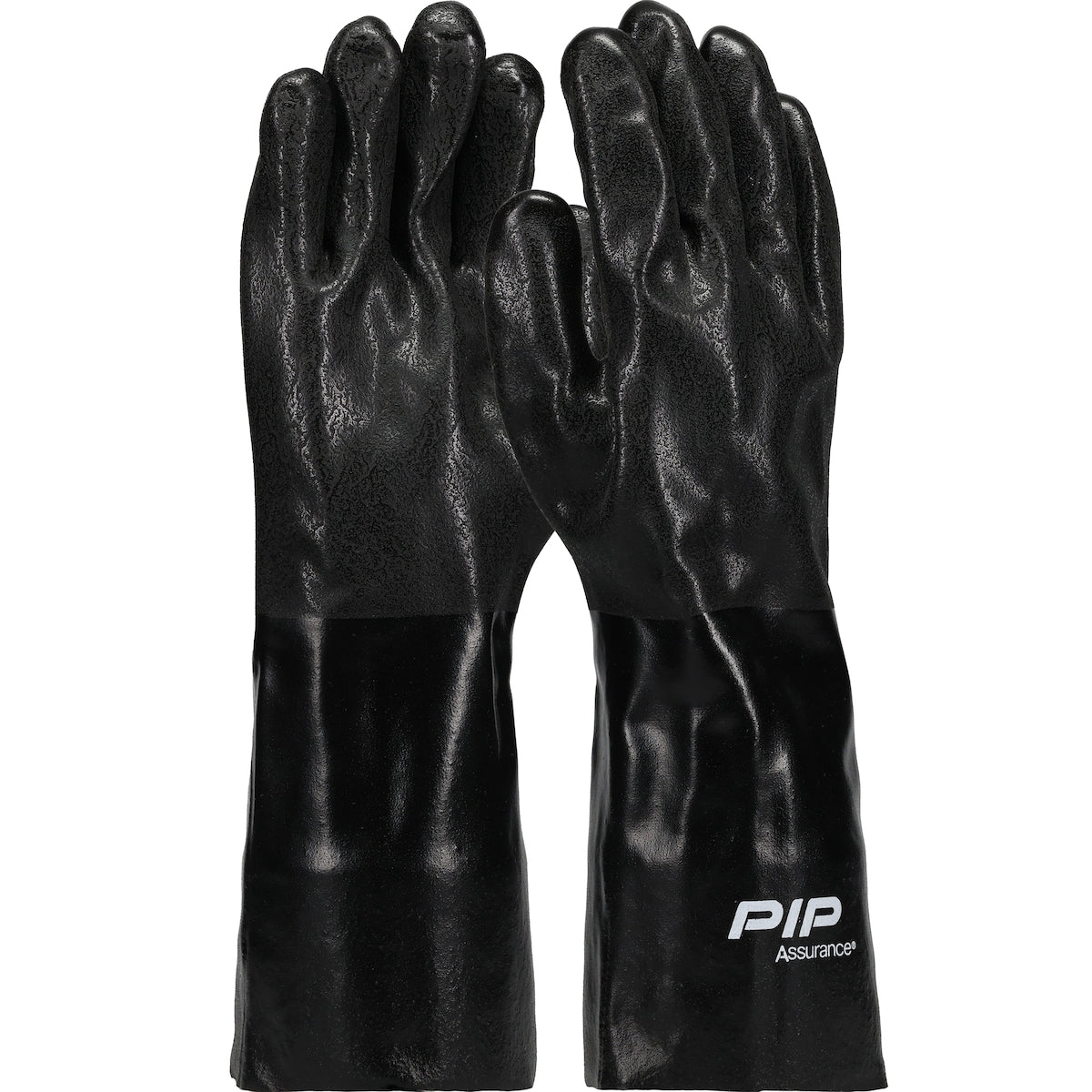 58-8240DD Premium PVC Dipped Glove with Jersey Liner and Rough Sandy Finish - 14" Length