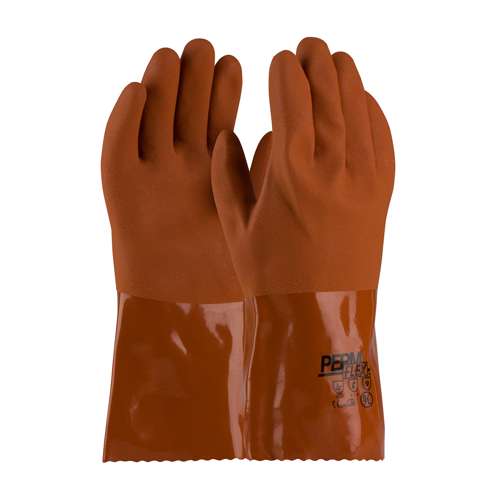 58-8651 Cold Resistant PVC Glove with Seamless Liner and Rough Coating - 12"