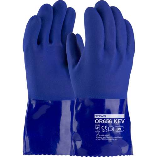 58-8658K Oil Resistant PVC Glove with DuPont™ Kevlar® Liner and Rough Grip