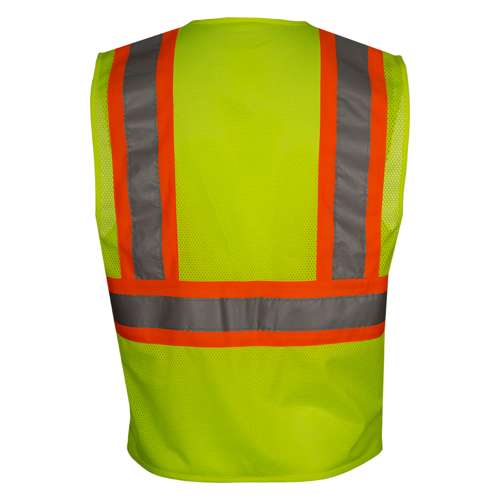 582CS ANSI Type R Class 2 Two-Tone Value Breakaway Mesh Vest With Drop Shoulders