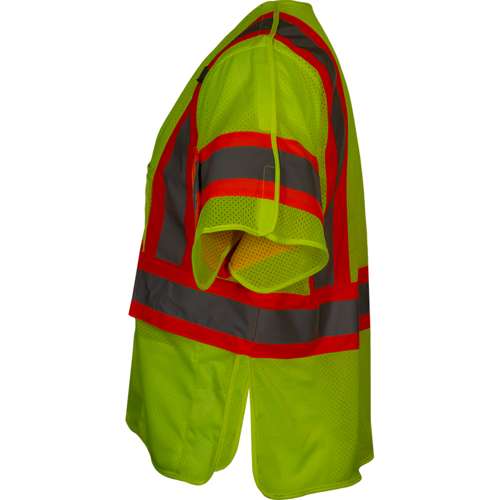 591GT ANSI Type R Class 3 Two-Tone Seven Pocket Breakaway Vest with Adjustable Side Wraps and Sleeves