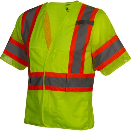 591GT ANSI Type R Class 3 Two-Tone Seven Pocket Breakaway Vest with Adjustable Side Wraps and Sleeves