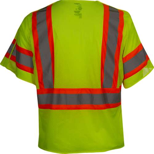 591GT ANSI Type R Class 3 Two-Tone Seven Pocket Breakaway Vest with Adjustable Side Wraps and Sleeves