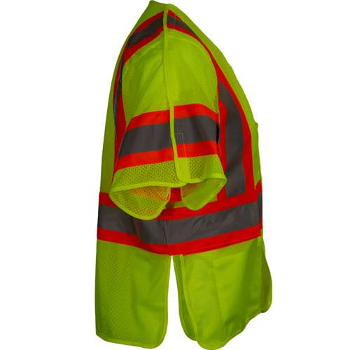 591GT ANSI Type R Class 3 Two-Tone Seven Pocket Breakaway Vest with Adjustable Side Wraps and Sleeves