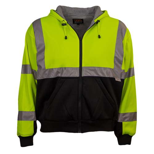 603ST ANSI Type R Class 3 Full Zip Hooded Sweatshirt with Black Bottom - Systems Gear