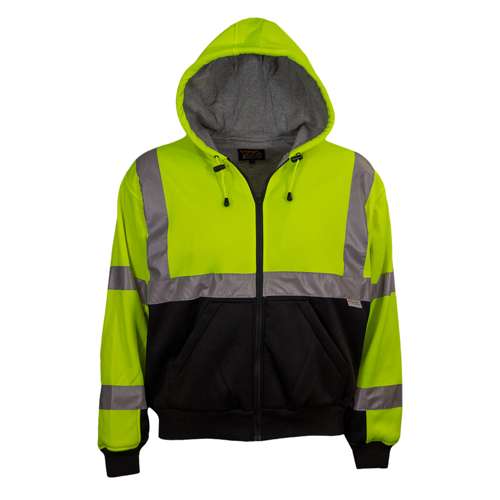 603ST ANSI Type R Class 3 Full Zip Hooded Sweatshirt with Black Bottom - Systems Gear