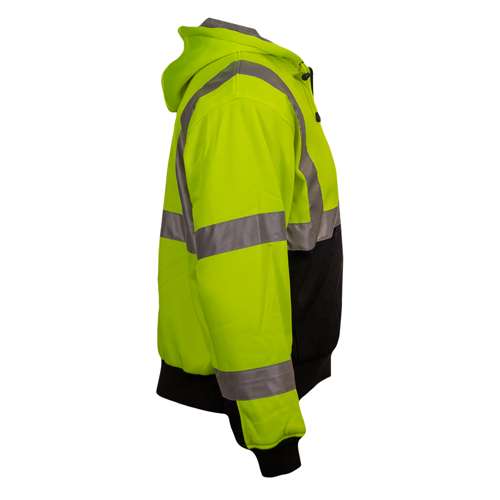 603ST ANSI Type R Class 3 Full Zip Hooded Sweatshirt with Black Bottom - Systems Gear