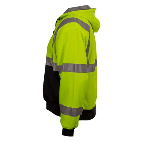 603ST ANSI Type R Class 3 Full Zip Hooded Sweatshirt with Black Bottom - Systems Gear