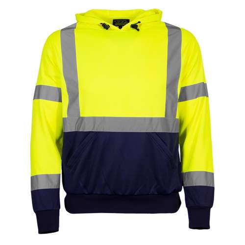 604GT ANSI Type R Class 3 Pull Over Hooded Sweatshirt with Navy Bottom