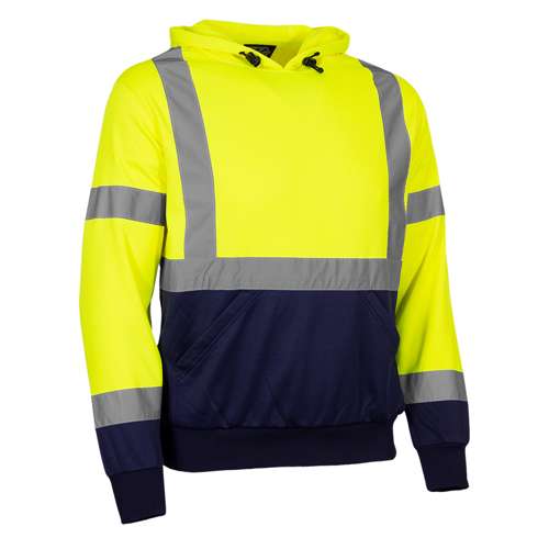 604GT ANSI Type R Class 3 Pull Over Hooded Sweatshirt with Navy Bottom