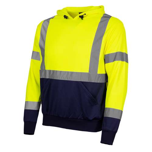 604GT ANSI Type R Class 3 Pull Over Hooded Sweatshirt with Navy Bottom