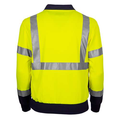 605GT ANSI Type R Class 3 Quarter-Zip Pullover Sweatshirt with Navy Bottom