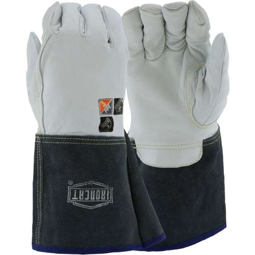 6144 AR Premium Kidskin Leather TIG Welder's Glove with Para-Aramid Cut Lining and Kevlar® Stitching - Gauntlet Cuff
