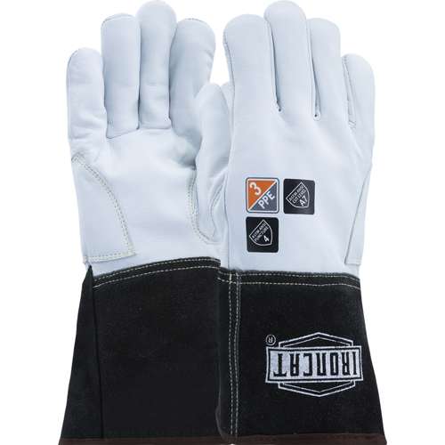 6147 AR Premium Kidskin Leather TIG Welder's Glove with Para-Aramid Cut Lining and Kevlar® Stitching - Gauntlet Cuff