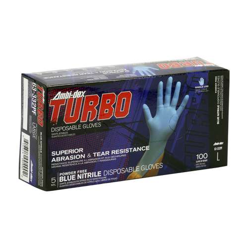 63-332PF Disposable Nitrile Glove, Powder Free with Textured Grip - 5 mil