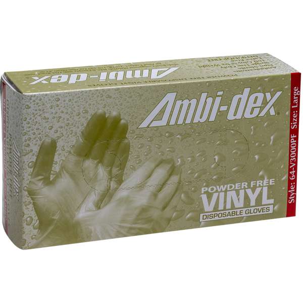 Industrial Grade Disposable Vinyl Glove, Powder Free - 3 Mil