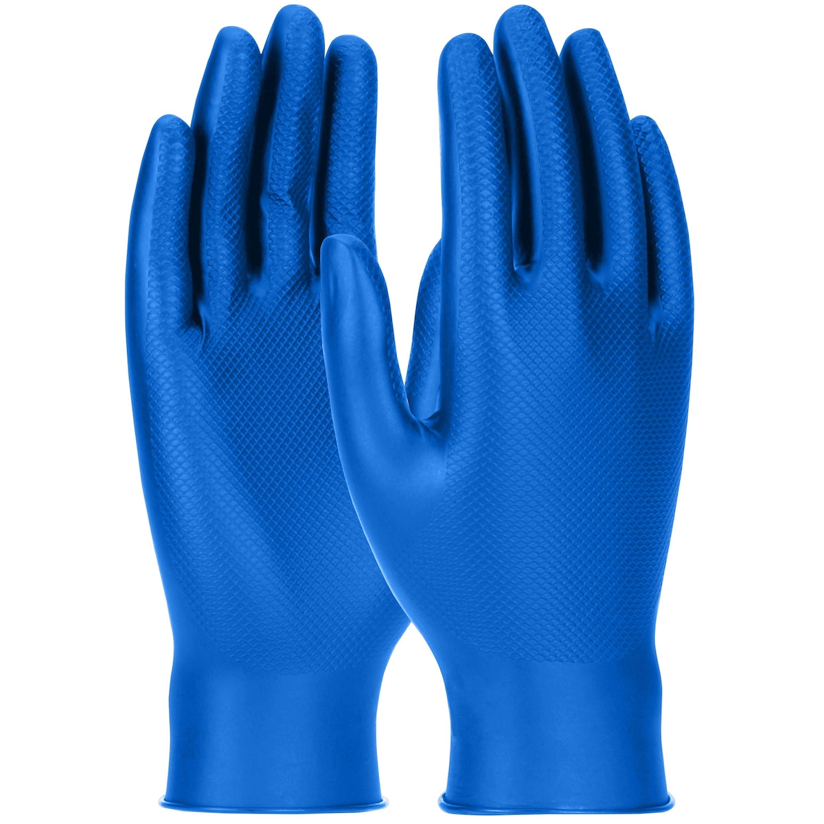 Extended Use Ambidextrous Nitrile Glove with Textured Fish Scale Grip - 4.5 Mil