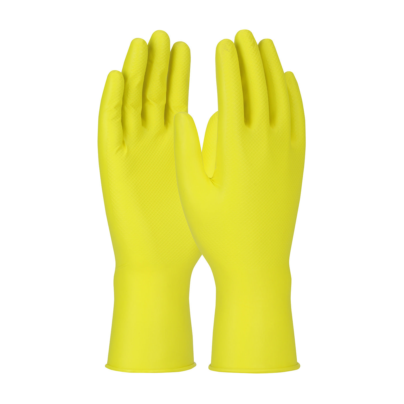 67-306 Extended Use Ambidextrous Nitrile Glove with Textured Fish Scale Grip - 6 Mil