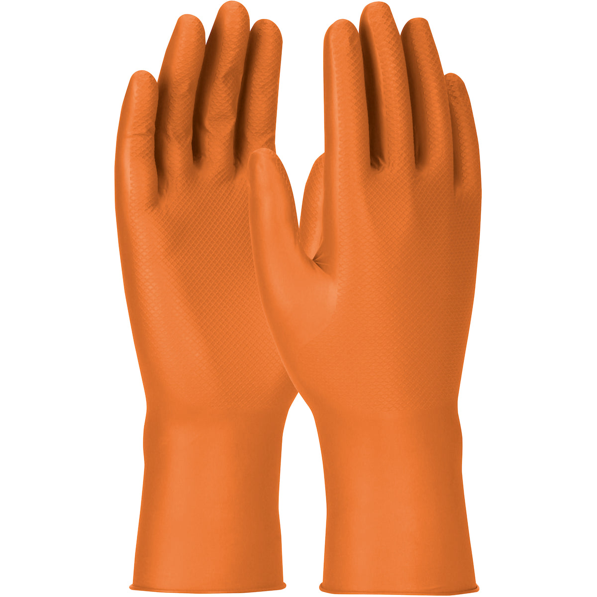 67-307 Extended Use Ambidextrous Nitrile Glove with Textured Fish Scale Grip - 7 Mil