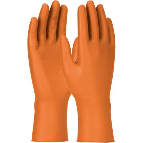 67-307 Extended Use Ambidextrous Nitrile Glove with Textured Fish Scale Grip - 7 Mil