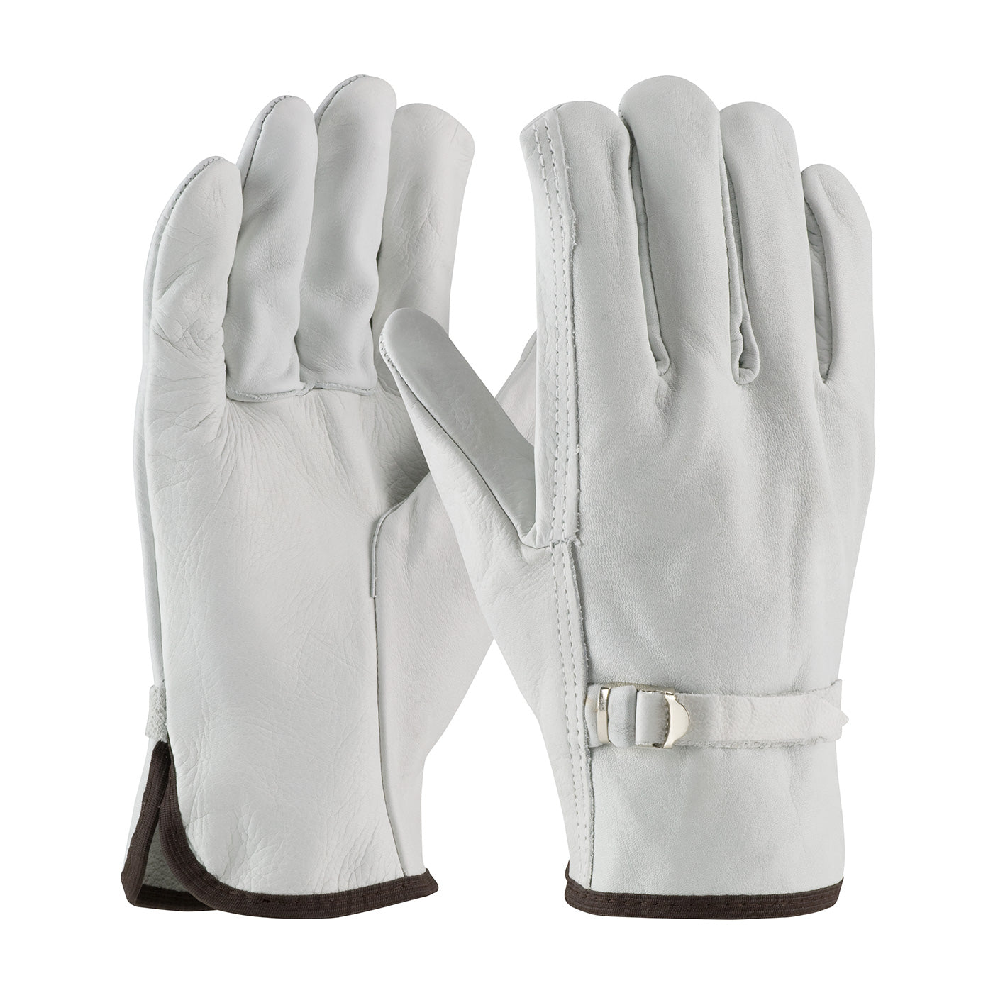 68-153 Regular Grade Top Grain Cowhide Leather Drivers Glove with Pull Strap Closure - Straight Thumb
