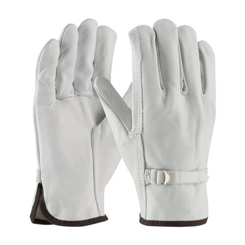 68-153 Regular Grade Top Grain Cowhide Leather Drivers Glove with Pull Strap Closure - Straight Thumb