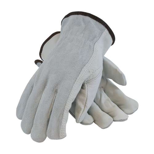 68-161SB Regular Grade Top Grain Leather Drivers Glove with Split Cowhide Back - Keystone Thumb