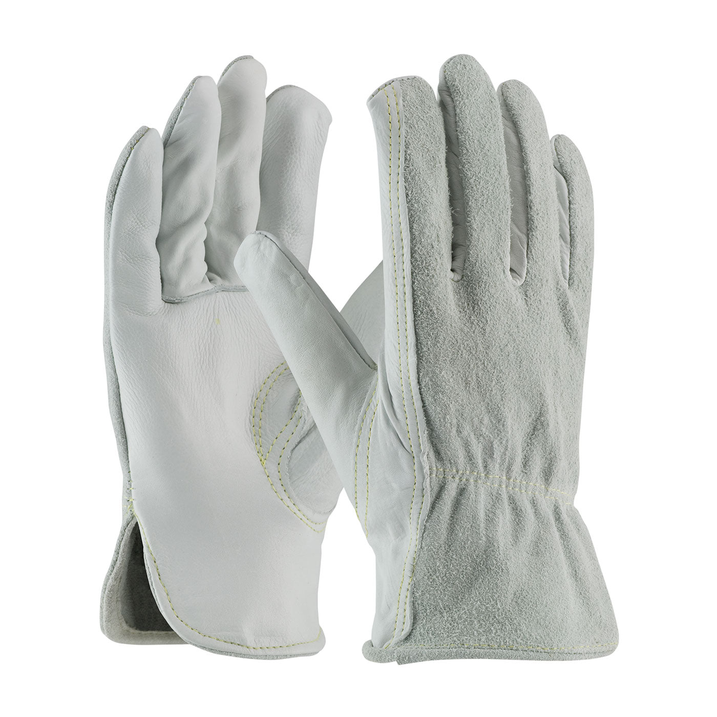 68-163SB Regular Grade Top Grain Leather Drivers Glove with Split Cowhide Back and Kevlar® Stitching - Keystone Thumb