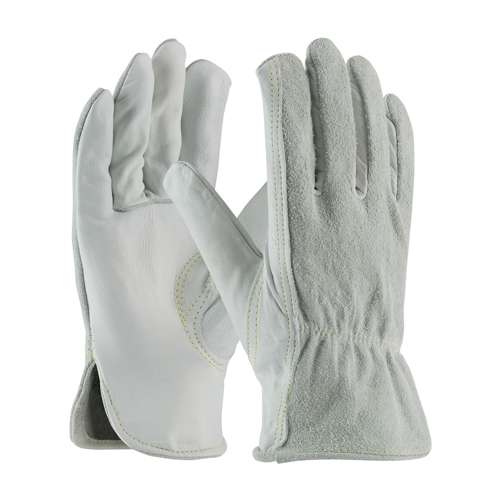 68-163SB Regular Grade Top Grain Leather Drivers Glove with Split Cowhide Back and Kevlar® Stitching - Keystone Thumb