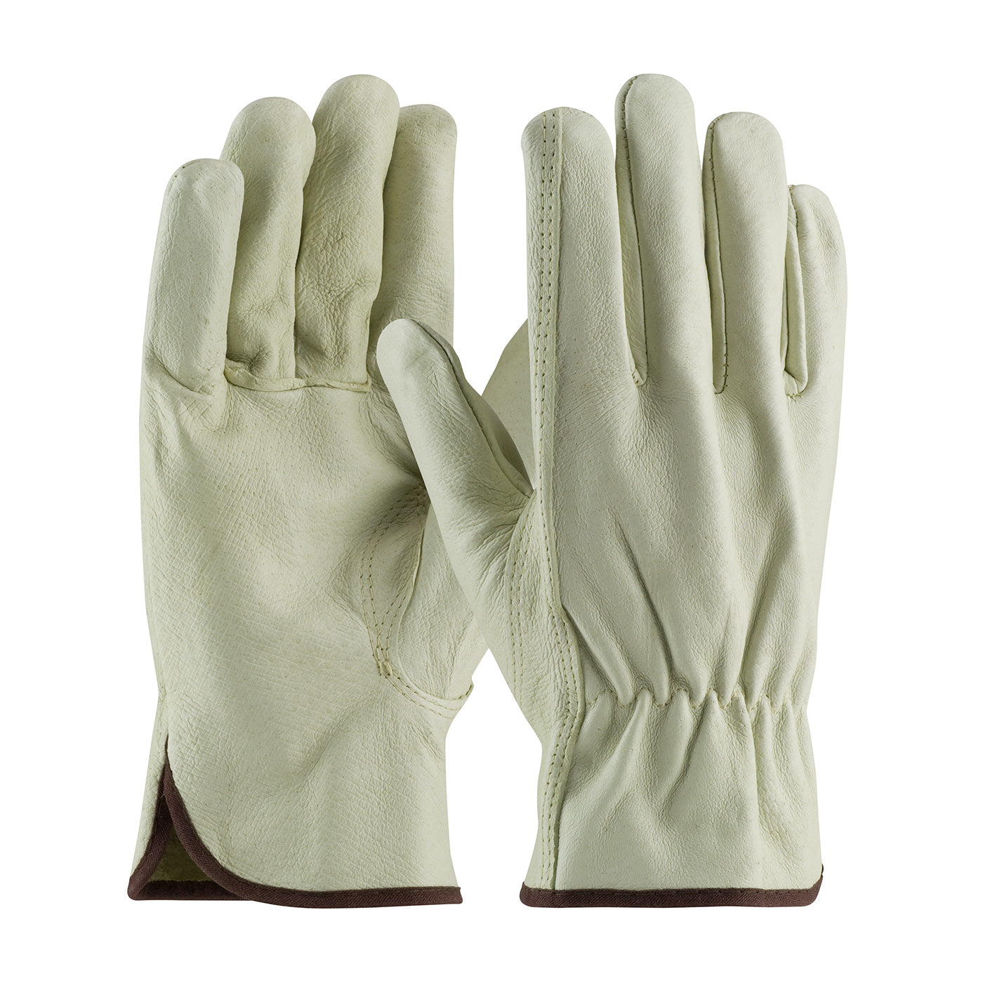 Economy Grade Top Grain Pigskin Leather Drivers Glove - Keystone Thumb