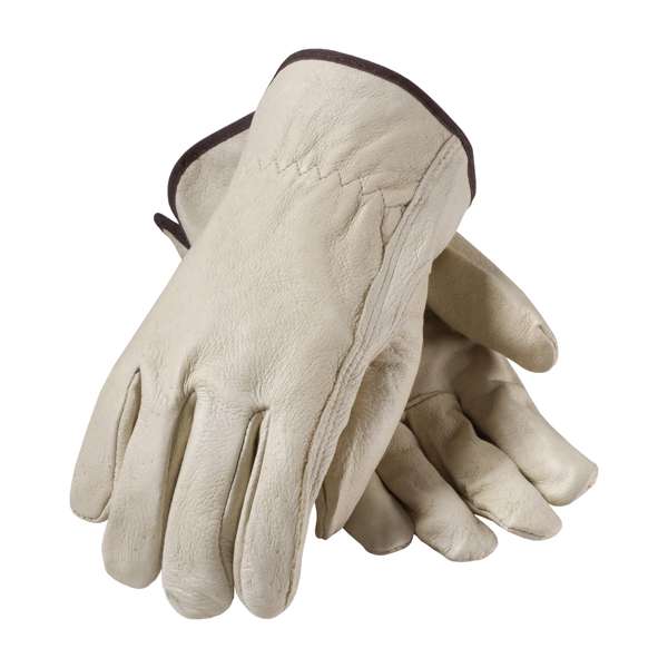 Economy Grade Top Grain Pigskin Leather Drivers Glove - Keystone Thumb