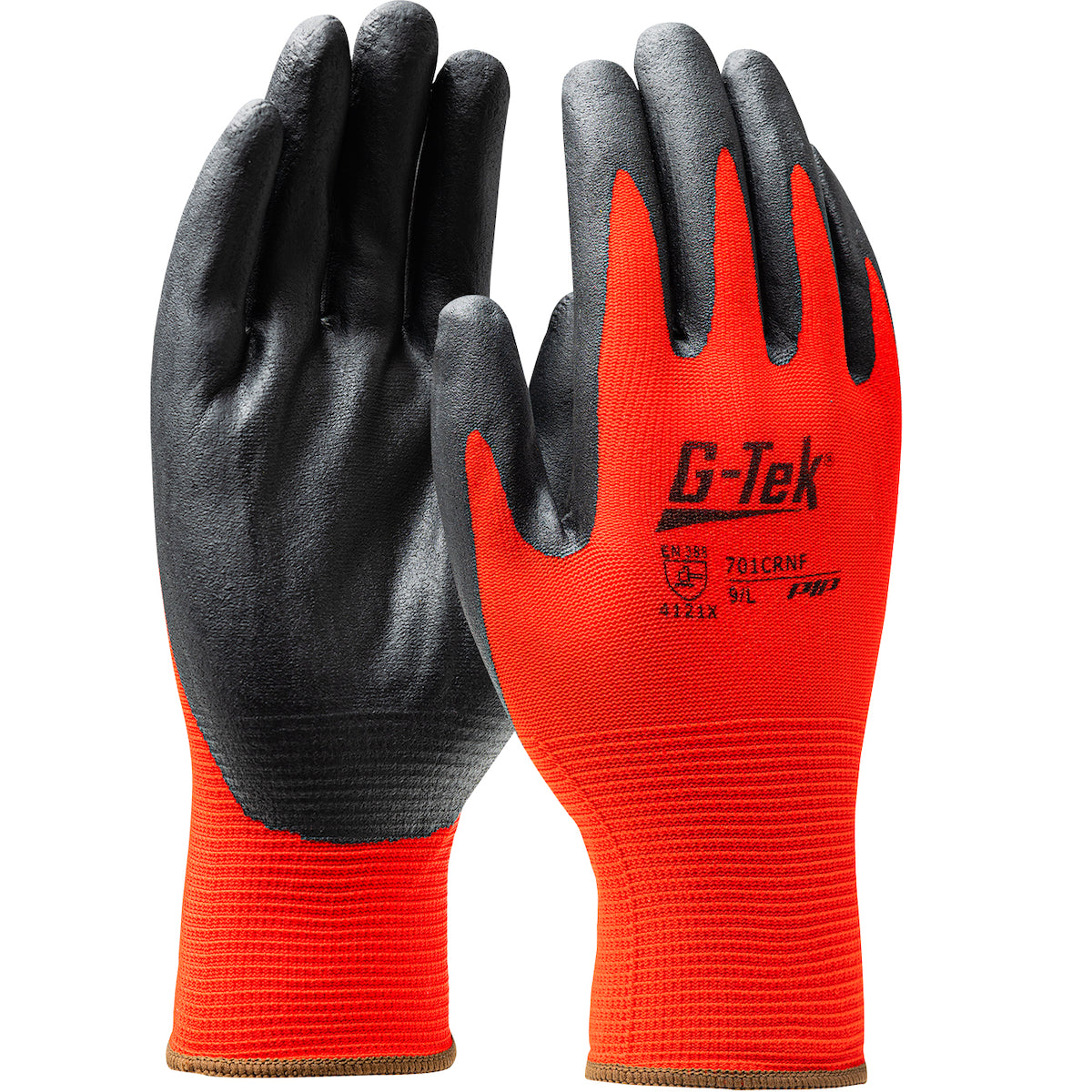 701CRNF Economy Seamless Knit Nylon Glove with Nitrile Coated Foam Grip on Palm & Fingers - 15 Gauge