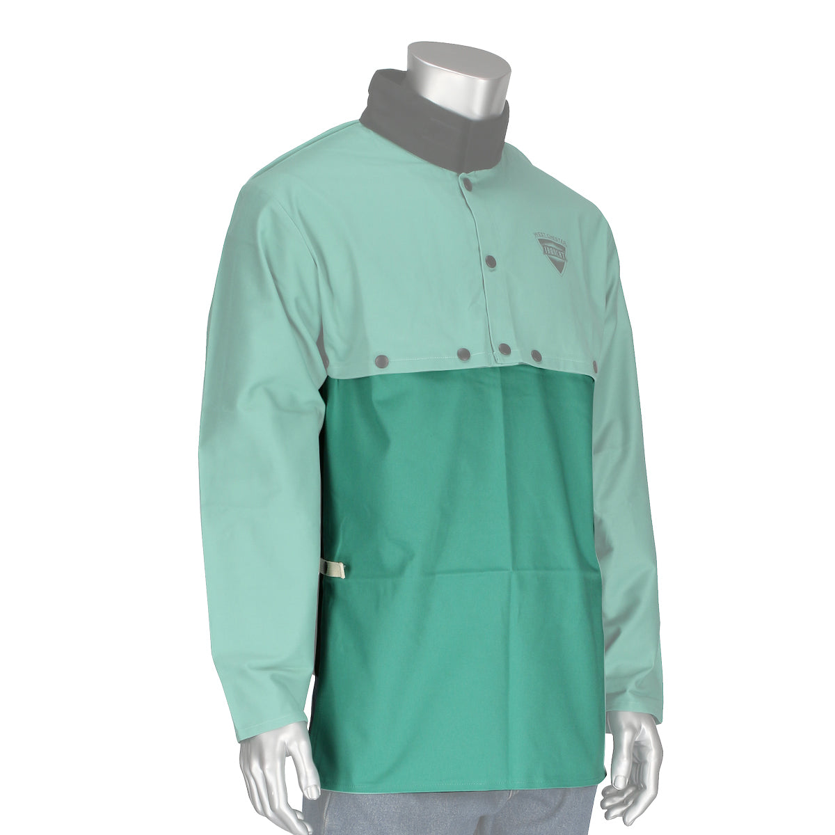 7052 FR Treated 100% Cotton Sateen Bib Apron for Cape Sleeve