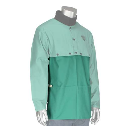 7052 FR Treated 100% Cotton Sateen Bib Apron for Cape Sleeve