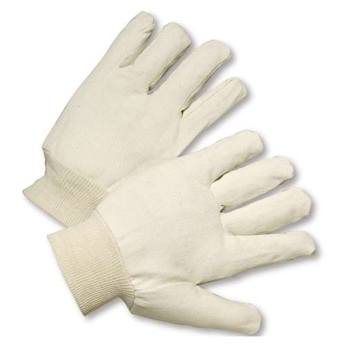 708R Reversible Polyester/Cotton Canvas Single Palm Glove - Knit Wrist