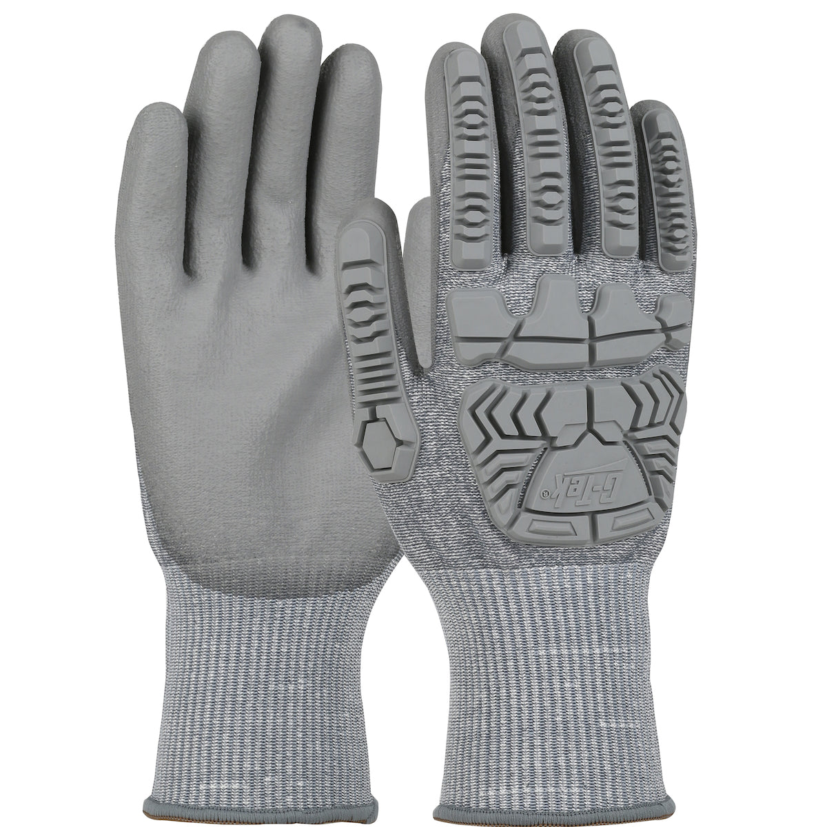 710HGUB Seamless Knit HPPE Blended Glove with Impact Protection and Polyurethane Coated Palm & Fingers