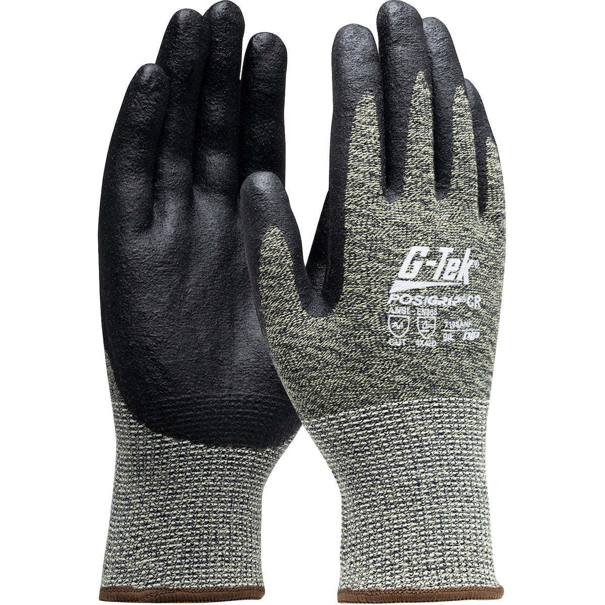 710SANF Antimicrobial Seamless Knit Aramid Blended Glove with Foam Nitrile Coated Grip on Palm & Fingers
