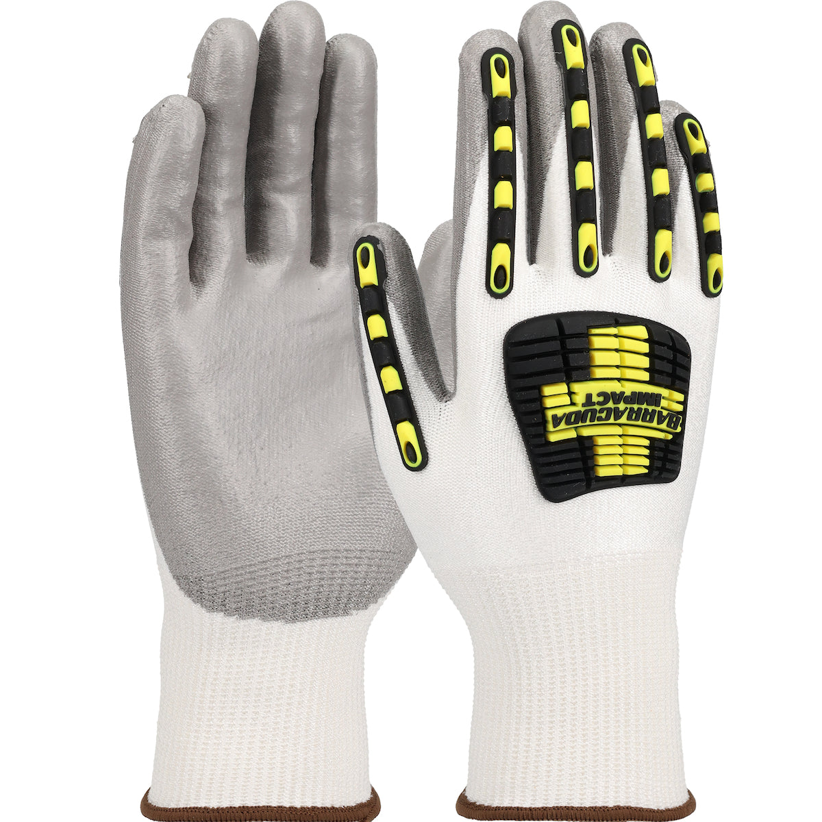 713HGWUB Seamless Knit HPPE Blended Glove with Impact Protection and Polyurethane Coated Palm & Fingers