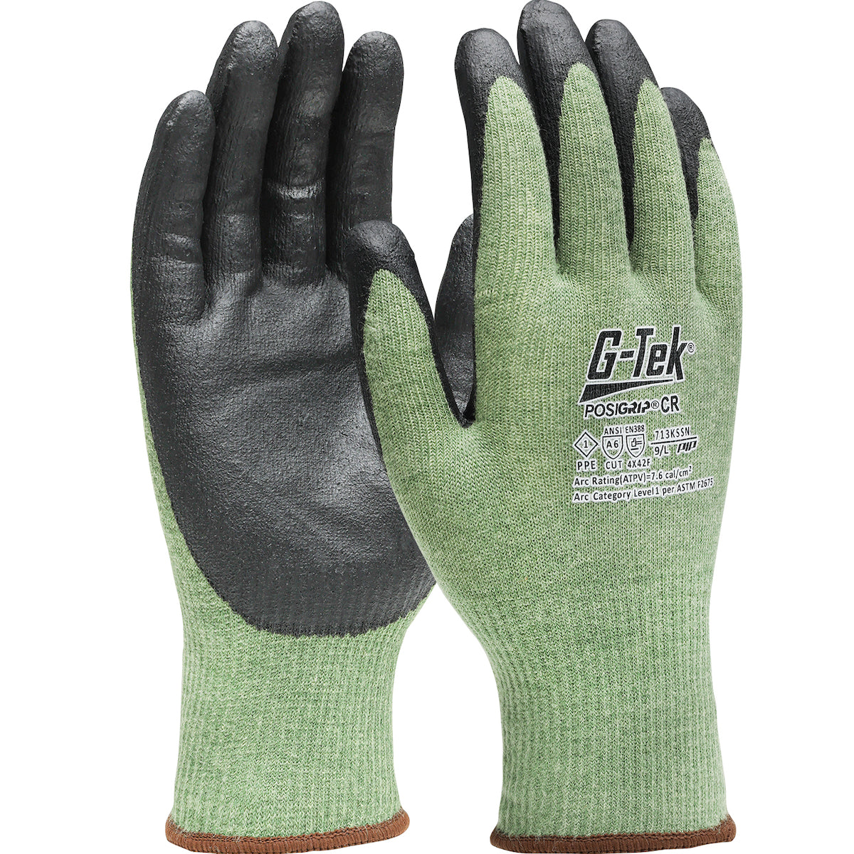 713KSSN AR Seamless Knit PolyKor®/Aramid Blend Glove with Nitrile Foam Coated Grip on Palm & Fingers