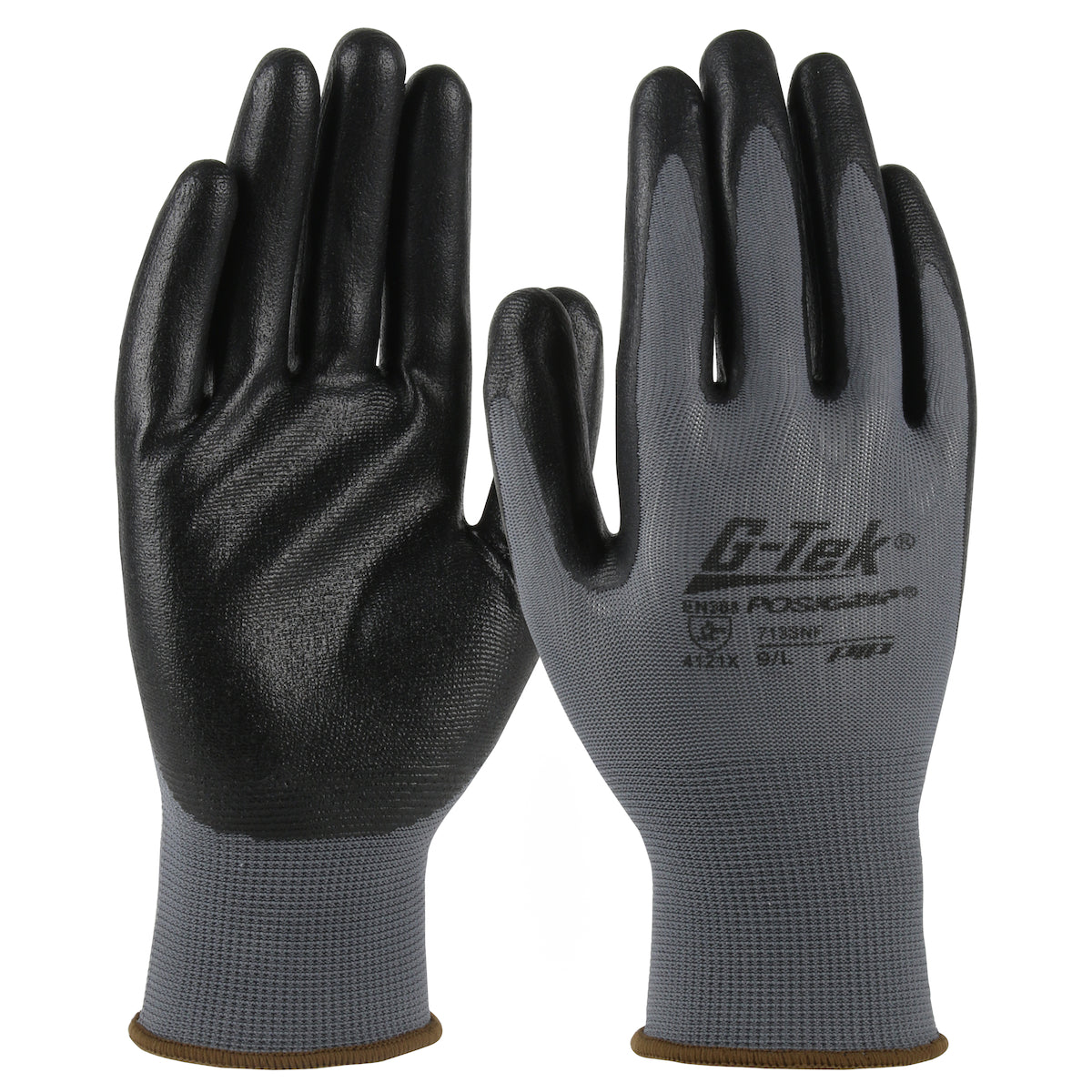 713SNF Seamless Knit Polyester Glove with Nitrile Coated Foam Grip on Palm & Fingers