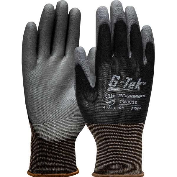Seamless Knit Nylon Glove with Polyurethane Coated Flat Grip on Palm & Fingers