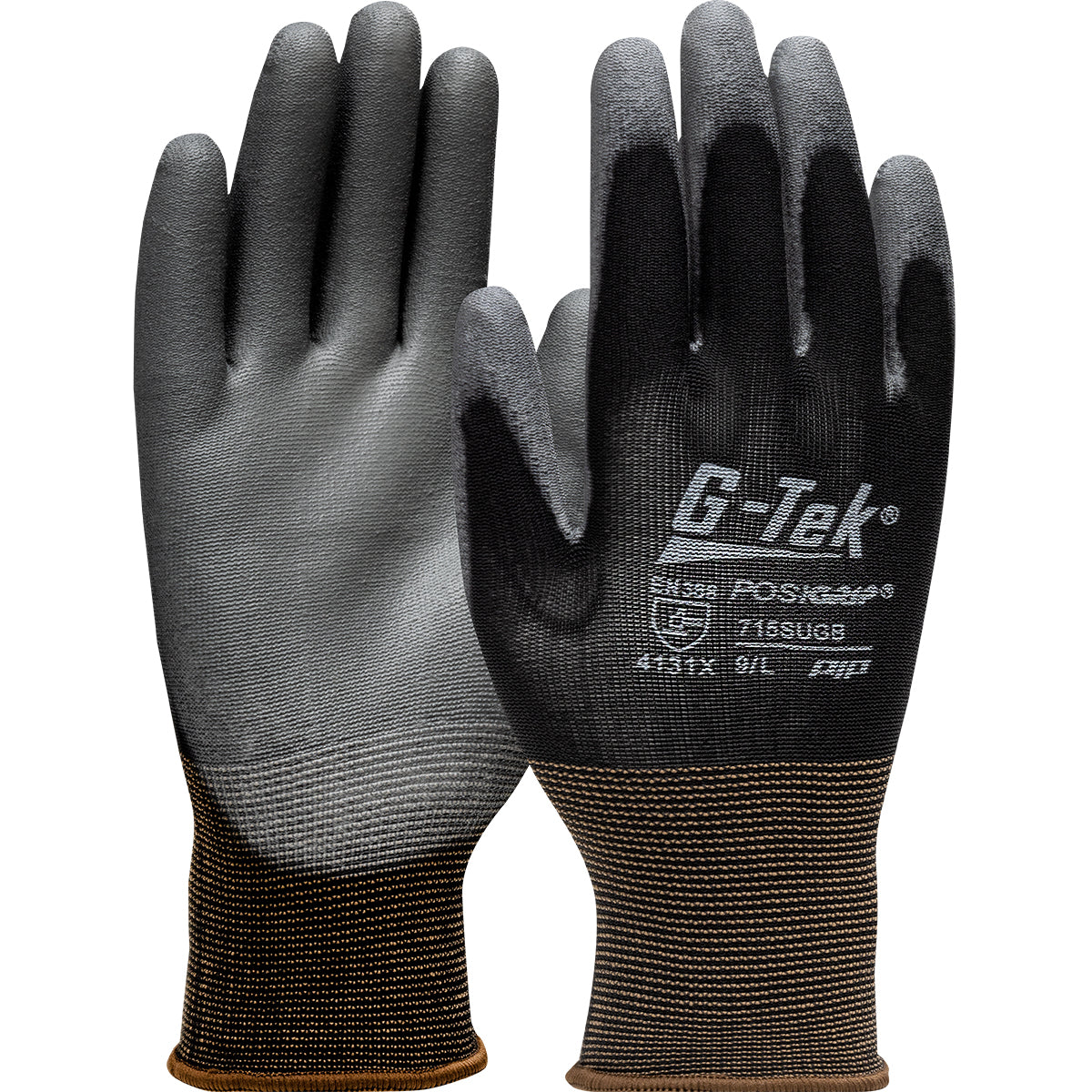Seamless Knit Nylon Glove with Polyurethane Coated Flat Grip on Palm & Fingers