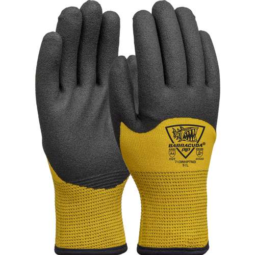 713WHPTND Seamless Knit HPPE/Nylon Glove with Acrylic Lining and PVC Foam Grip on Palm, Fingers & Knuckles