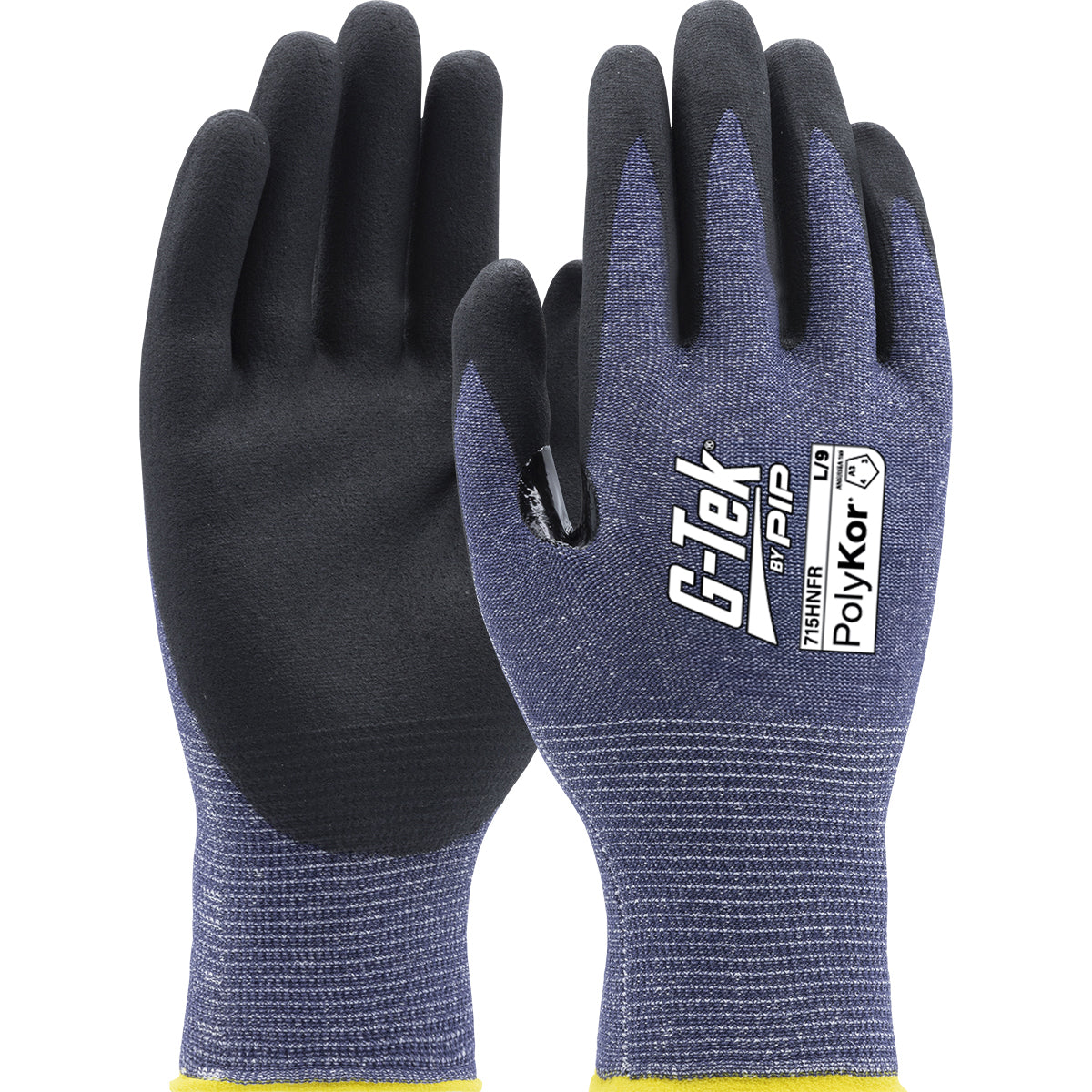 715HNFR Seamless Knit Polykor Blended Glove with Foam Nitrile Coated Grip on Palm & Fingers - Touchscreen