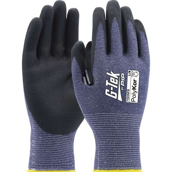 715HNFR Seamless Knit Polykor Blended Glove with Foam Nitrile Coated Grip on Palm & Fingers - Touchscreen